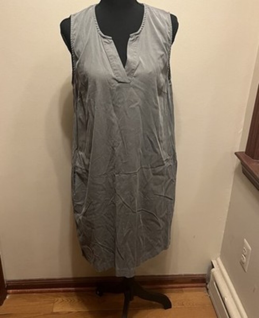 Nicole Miller Tank Shift Dress Short Grey Size 12